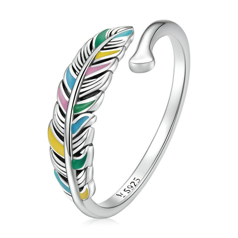 Colored Feather Ring