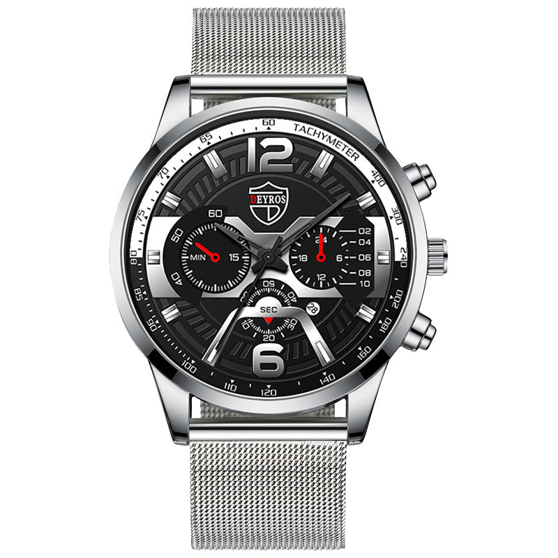 Mens Stainless Steel Quartz Watch