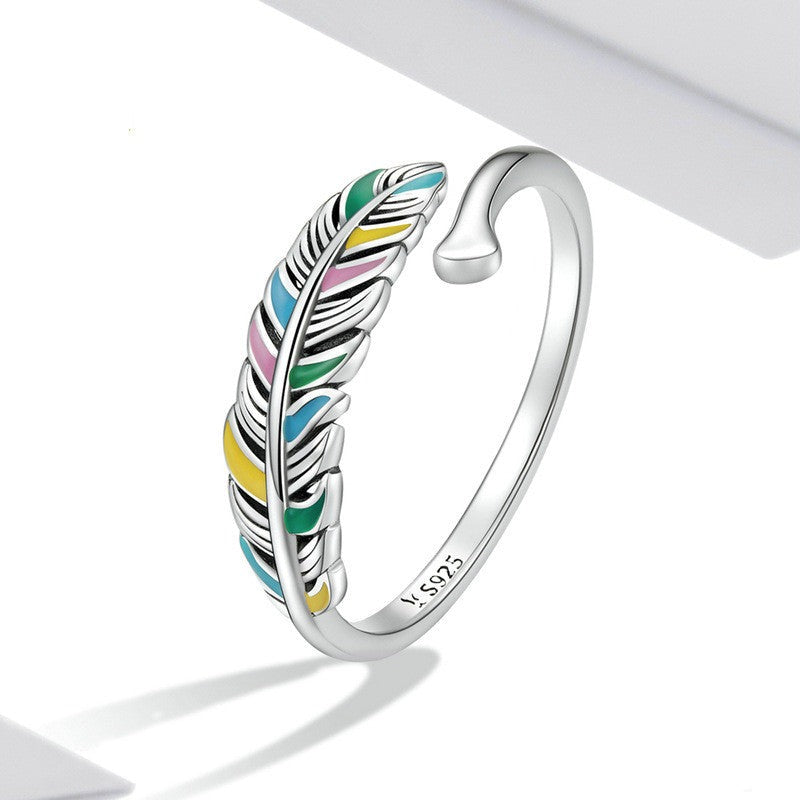 Colored Feather Ring